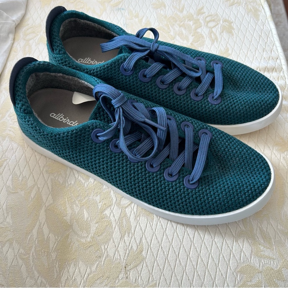 Allbirds Tree Piper Sneakers Womens 10 Teal Knit Washable Sustainable Shoes - Picture 2 of 9